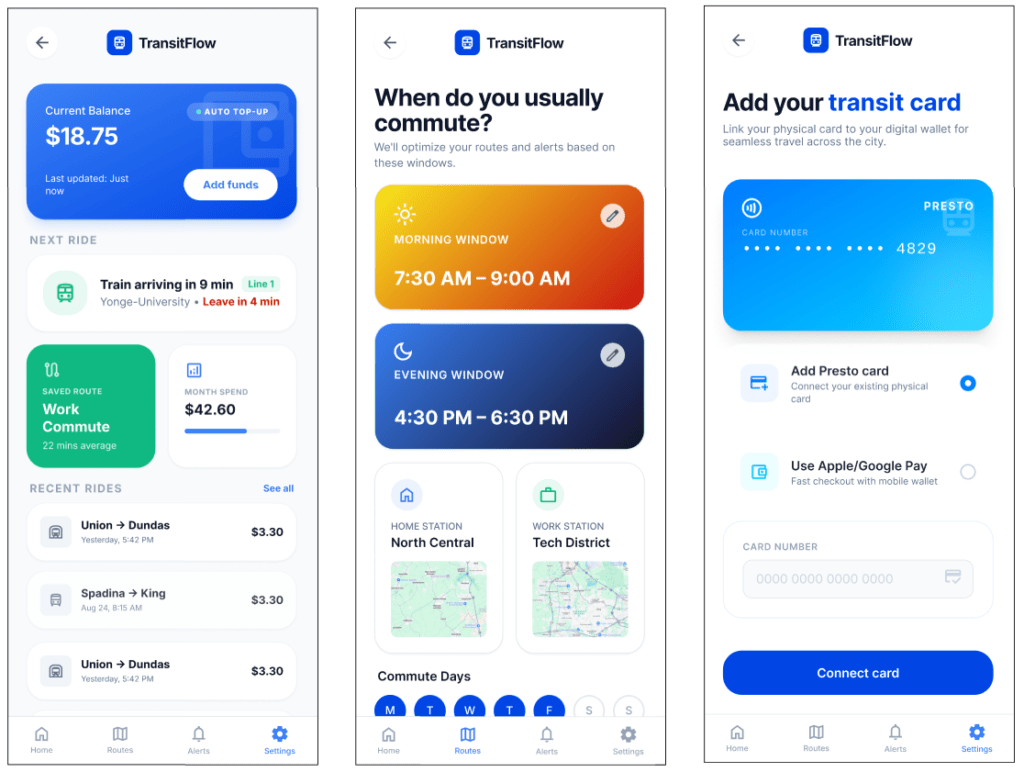 TransitFlow - MockUps Level 2